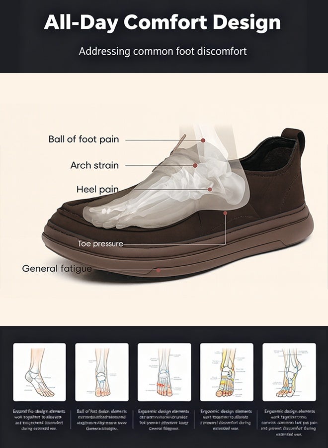 Roman Style Comfort Shoes Series - Wide Toe Loafer in Cowhide - Image 2