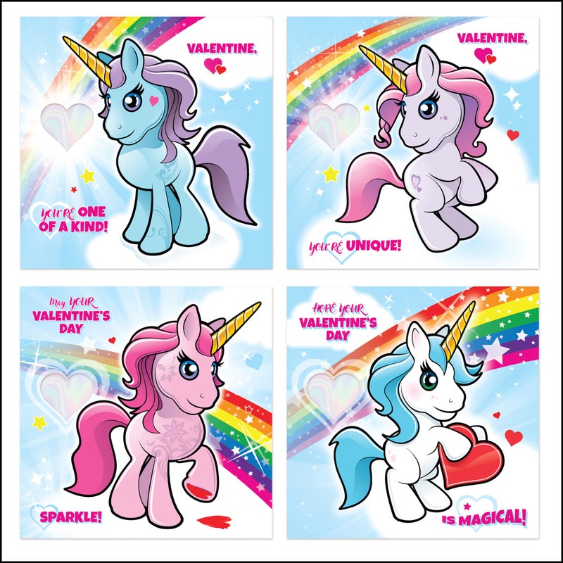Kangaroo 28 Pack Rainbow Unicorn Valentines Day Cards for Kids School with Envelopes â€“ Cute Unicorn Valentines Cards for Kids Classroom Exchange Gifts, Rainbow Girls Valentines for Class, Party Favor Gifts - Image 3