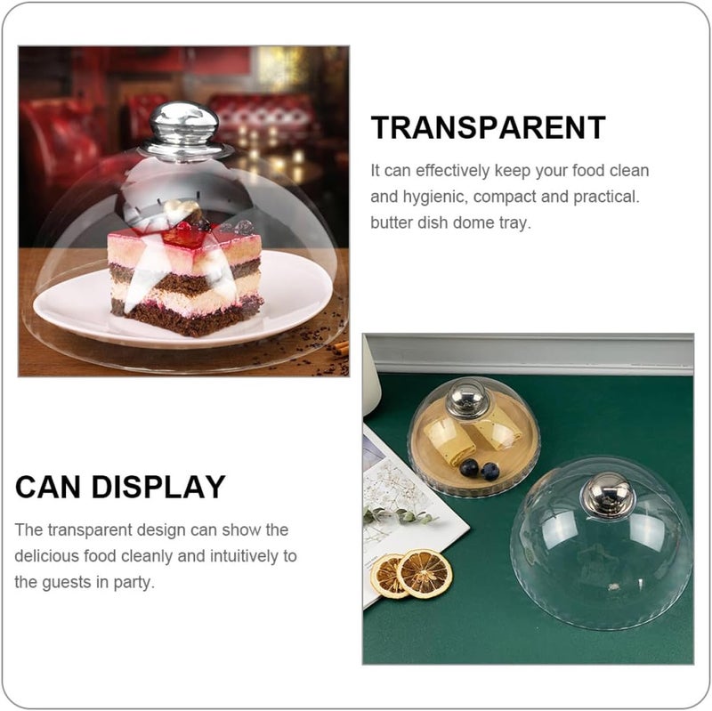 2pcs round Cake Domes Food Covers, Plastic Dessert Protective Covers for Buffet and Party Serving, 16"x8" and 21"x11" Domed Food Covers for Kitchen and Dining - Image 3