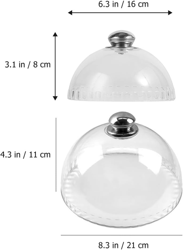 2pcs round Cake Domes Food Covers, Plastic Dessert Protective Covers for Buffet and Party Serving, 16"x8" and 21"x11" Domed Food Covers for Kitchen and Dining - Image 2