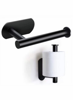 Halamine Stainless Steel Toilet Paper Holder Wall Mount Self Adhesive Bathroom Paper Towel Roll Holder for Home and Kitchen  - Image 1