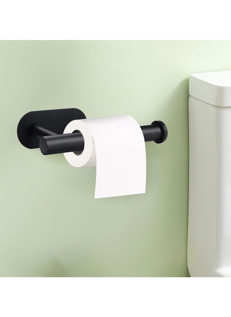 Halamine Stainless Steel Toilet Paper Holder Wall Mount Self Adhesive Bathroom Paper Towel Roll Holder for Home and Kitchen  - Image 2