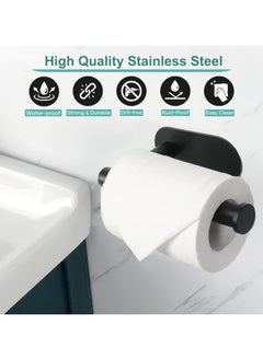 Halamine Stainless Steel Toilet Paper Holder Wall Mount Self Adhesive Bathroom Paper Towel Roll Holder for Home and Kitchen  - Image 4