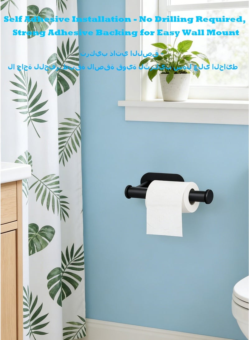 Halamine Stainless Steel Toilet Paper Holder Wall Mount Self Adhesive Bathroom Paper Towel Roll Holder for Home and Kitchen - Image 2
