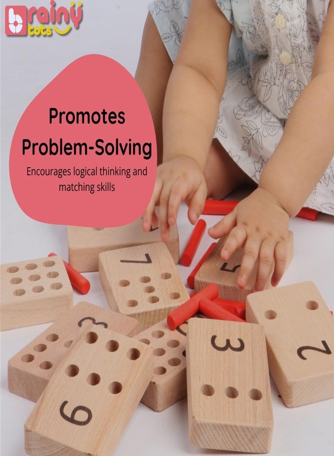 BrainyTots Pegs for Numbers Peg Board | Set of 10 Pegs | for Kids 1, 2, 3 Years Old - Image 5