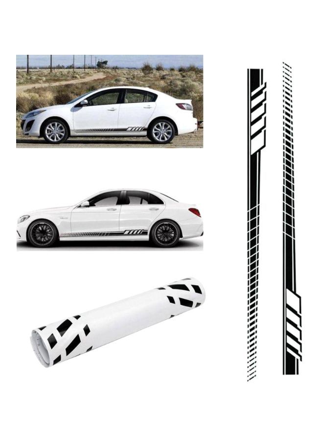 NIBEMINENT 2-Piece Stripe Designed Car Sticker Set - Image 3