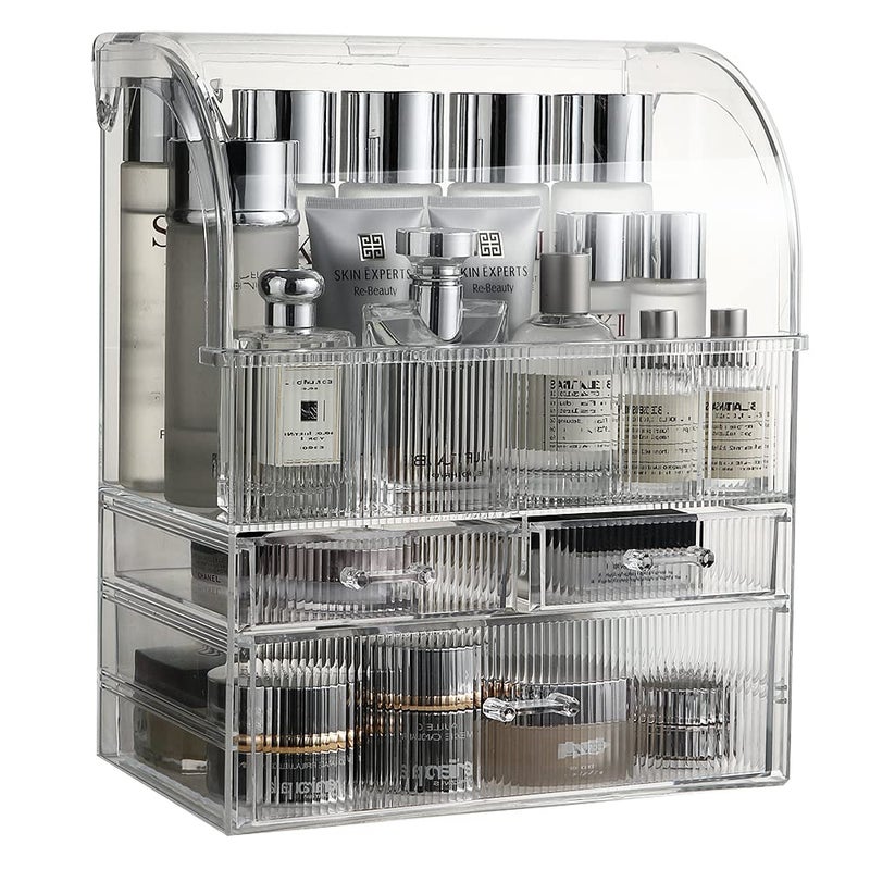 MOOCHI Professional Large Cosmetic Makeup Organizer Bathroom Storage Display Case with Drawers - Image 1