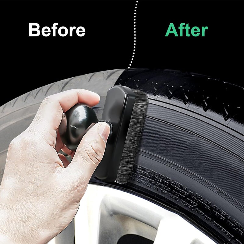 يونيميكس 4 Pack Car Wheel Cleaning Pro Kit Wheel Brushes for Cleaning Wheels Soft Wheel Cleaning Woolies Brush Stiff Tire Brush Wheel and Rim Brush Supplies Kit - Image 5