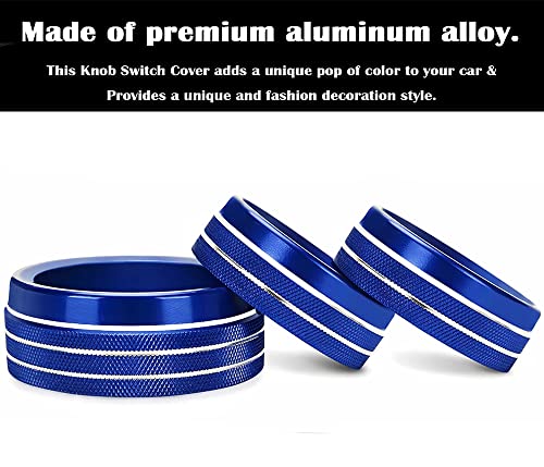Auprite Climate Control Knob Covers for Challenger Accessories 2015-2023 2024, for Dodge Charger 2015-2023 2024, for Dodge Chrysler 300/300s 2015-2024,3Pcs Kit (Blue) - Image 5