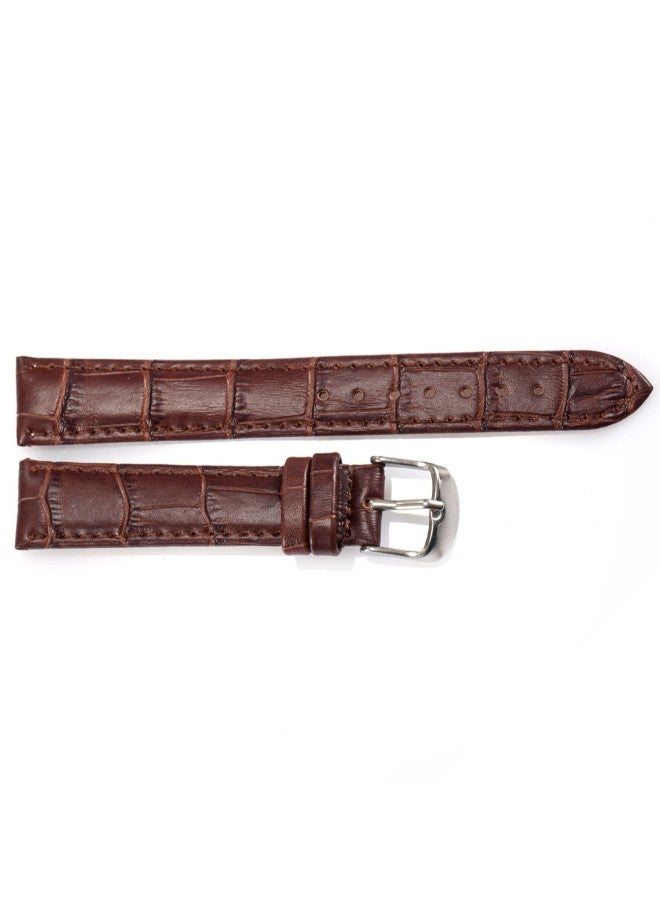 NIBEMINENT Genuine Leather Replacement Watch Strap Coffee  - Image 2