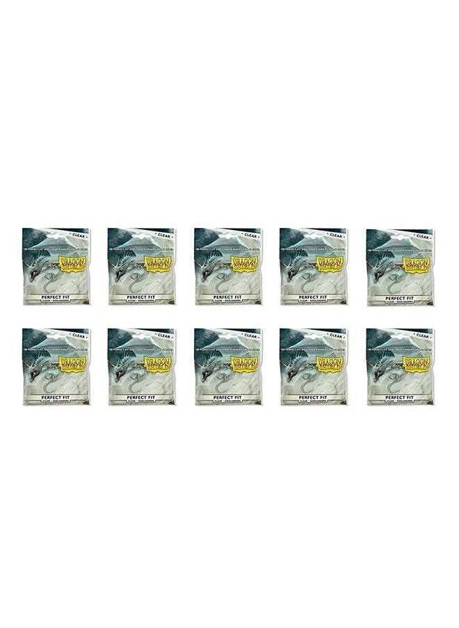 dragon shield - Bundle: 5 Packs Perfect Fit Clear Standard Size Sideloader Sleeves 500 Sleeves Total - Image 1