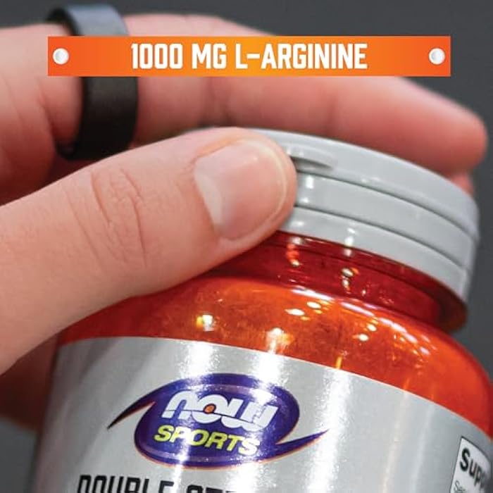 now Sports Nutrition, L-Arginine Double Strength 1000mg, Nitric Oxide Precursor, Amino Acids, 180 Tablets - Image 3