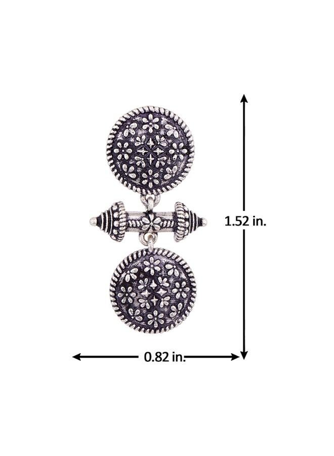 VOYLLA Nayantara Circles Geometric Pattern Earrings - Image 4
