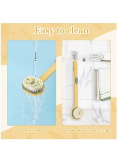 SYOSI Long Handle Bath Massage Cleaning Brush with Soap Dispenser, Back Brush with Soap Dispenser, Back Brush Long Handle for Shower, Exfoliating Bath Brush Storable Body Wash  - Image 4