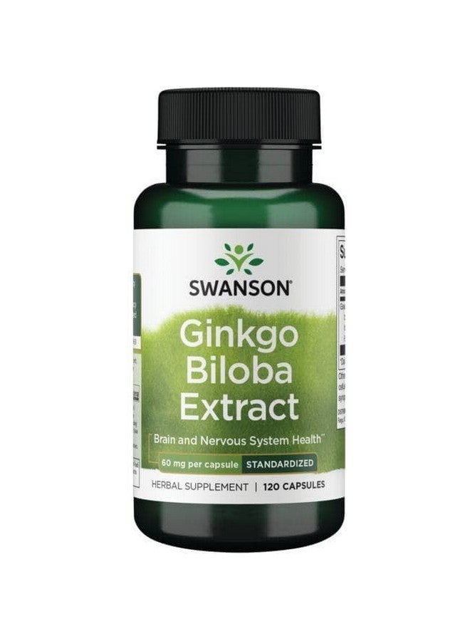 Swanson HERB Ginkgo BILOBA EXT STD 60MG 120C - Image 4