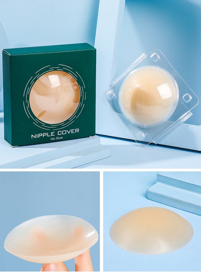 Silicone Nipple Covers - Reusable CoverUps for Women, Sticky Silicone Pasties with Storage Box, Self Adhesive, Hypoallergenic, Light - Image 1