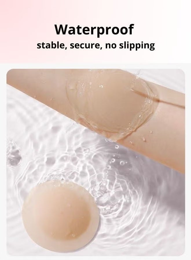 Silicone Nipple Covers - Reusable CoverUps for Women, Sticky Silicone Pasties with Storage Box, Self Adhesive, Hypoallergenic, Light - Image 3