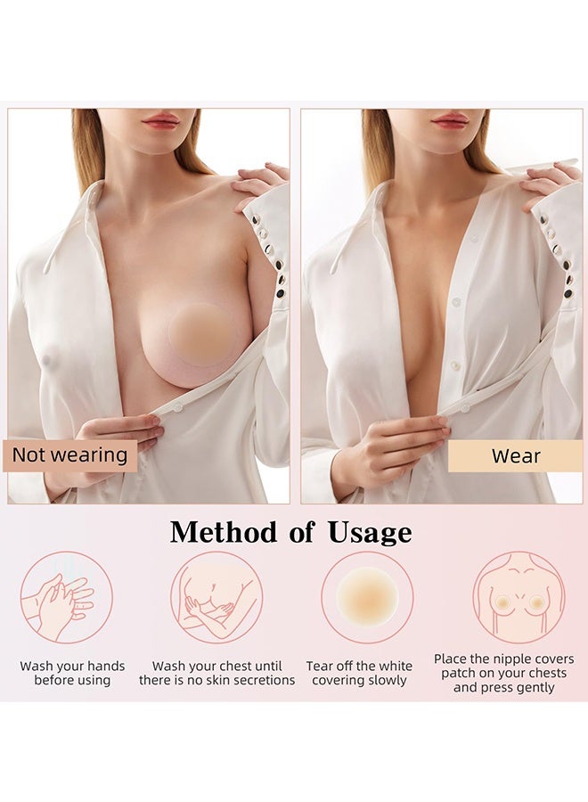 Silicone Nipple Covers - Reusable CoverUps for Women, Sticky Silicone Pasties with Storage Box, Self Adhesive, Hypoallergenic, Light - Image 5