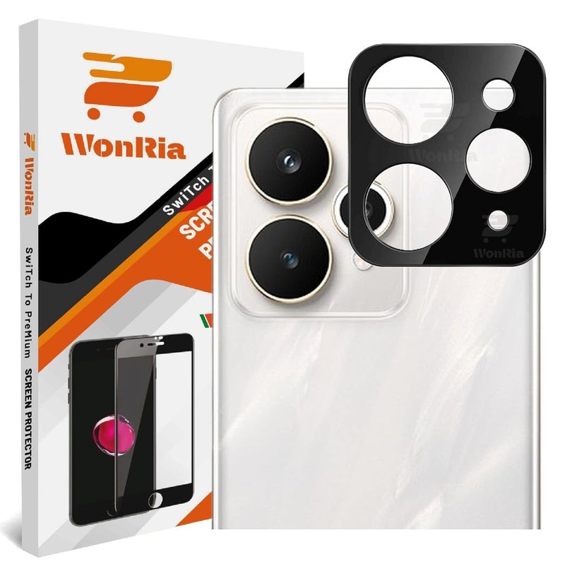 WonRia ® حزمة 1 - واقي عدسة الكاميرا الخلفية لهاتف Realme 15 Pro 5G [3D متميز] - أسود - Image 1