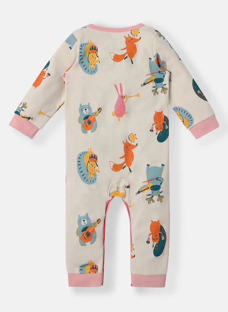 Nautinati  Nautinati Infants Animal Print Soft 100% Cotton Sleepsuit for Women | Best Price UAE