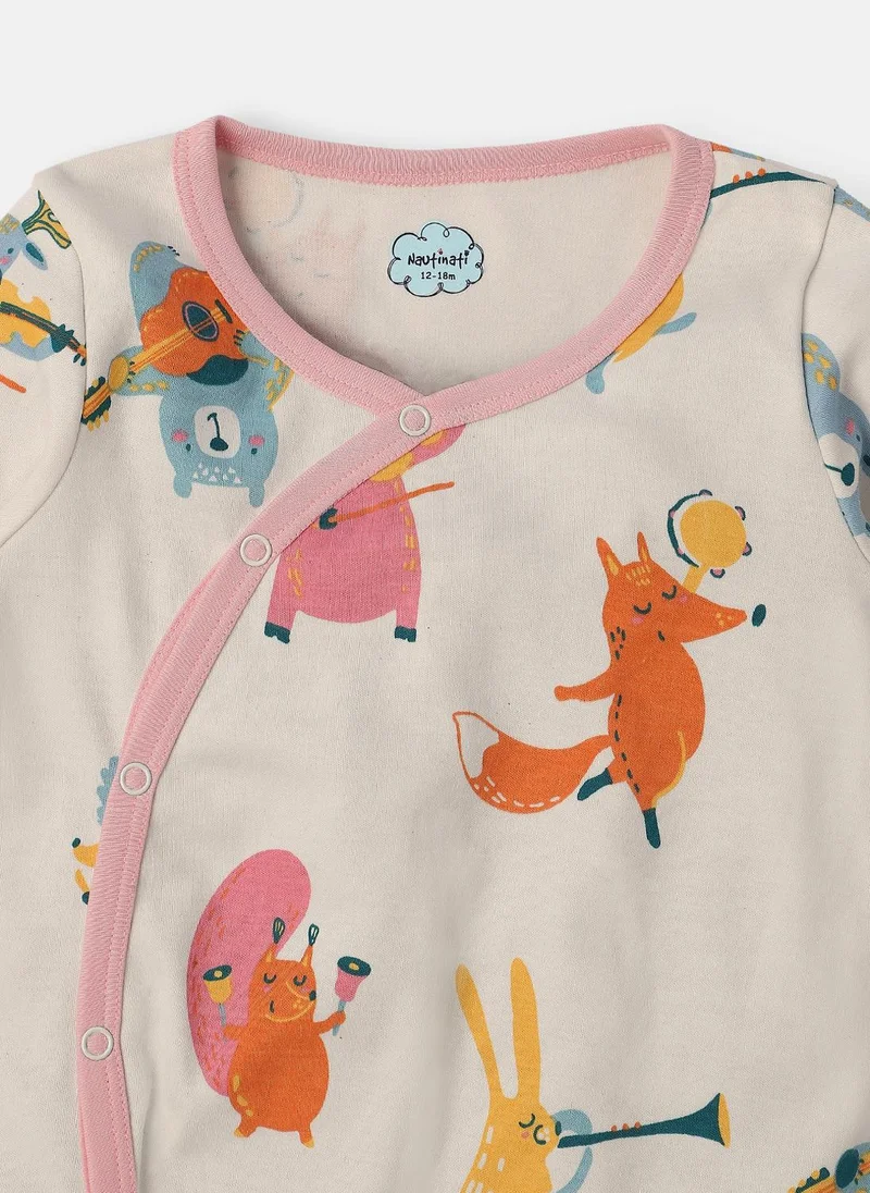 Nautinati  Nautinati Infants Animal Print Soft 100% Cotton Sleepsuit for Women | Best Price UAE