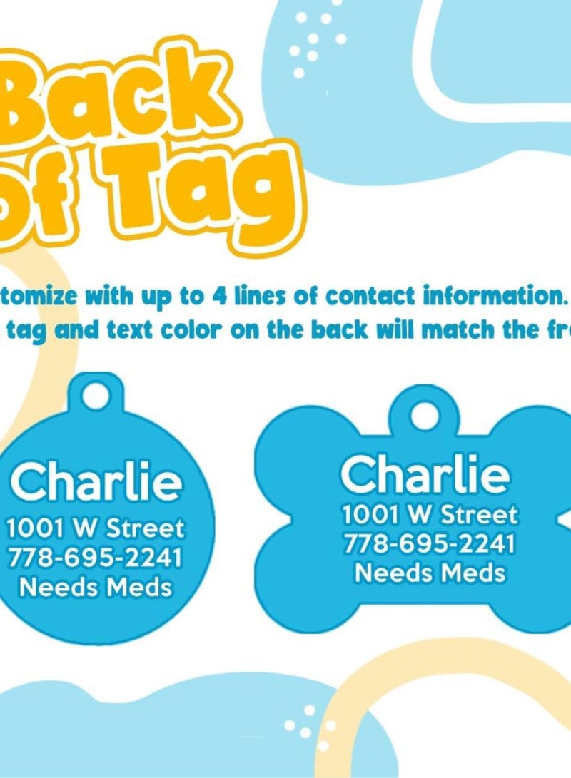 GGOOT Hilarious Dog Cat Pet ID Tag - Funny Sayings On The Front - Contact Info on The Back - Personalize Colors (I'm a Freakin Delight) - Image 2