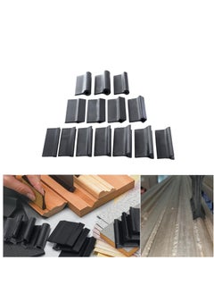 Excefore 14 pcs Rubber Polishing Pad Flexible Contours Convex Concave Sanding Block, Sandpaper Holder Woodworking Tools Double Ended Contour Grinding Block for Lathe Wood Carving & Crafts, Black Rubber  - Image 2