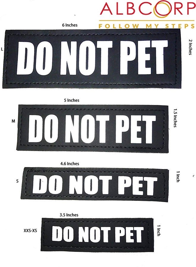 Albcorp Reflective Do Not Pet Patches with Hook Backing for Service Animal Vests/Harnesses Medium (5 X 1.5) Inch - Image 3