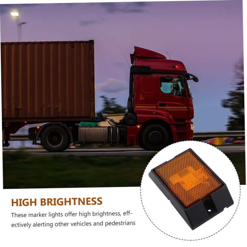 Amber LED Truck Side Marker Lights Easy Install Vehicle Signal Lamps - Image 4