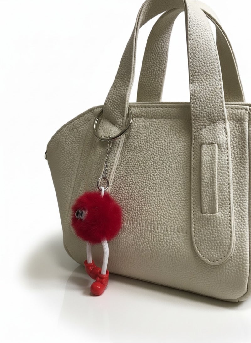 شنطة جلد حريمي هاند + كروس مع ميدالية – تصميم عصري عملي وأنيق - Image 2