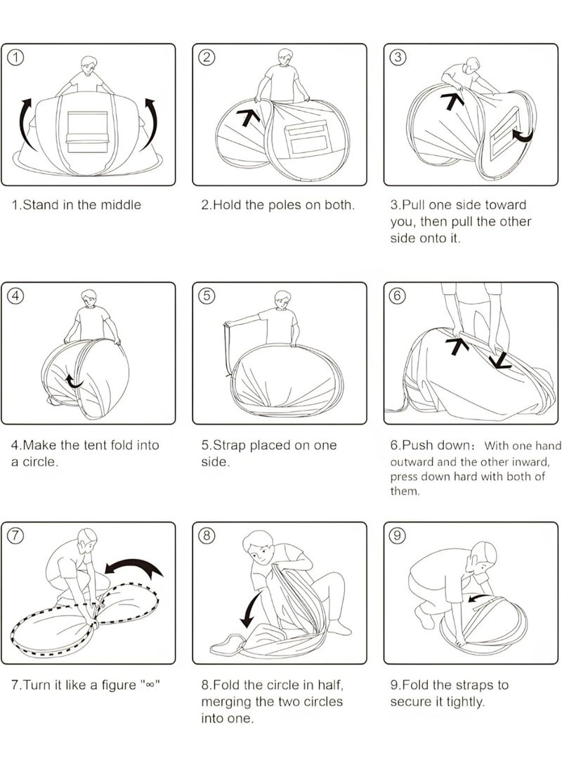 توبيز خيمة تخييم منبثقة، مأوى خارجي مضاد للماء يتسع لـ 3–4 أشخاص، بمقاس 250×145×100 سم – خيمة سهلة وسريعة التركيب للرحلات والتخييم والشاطئ - Image 4
