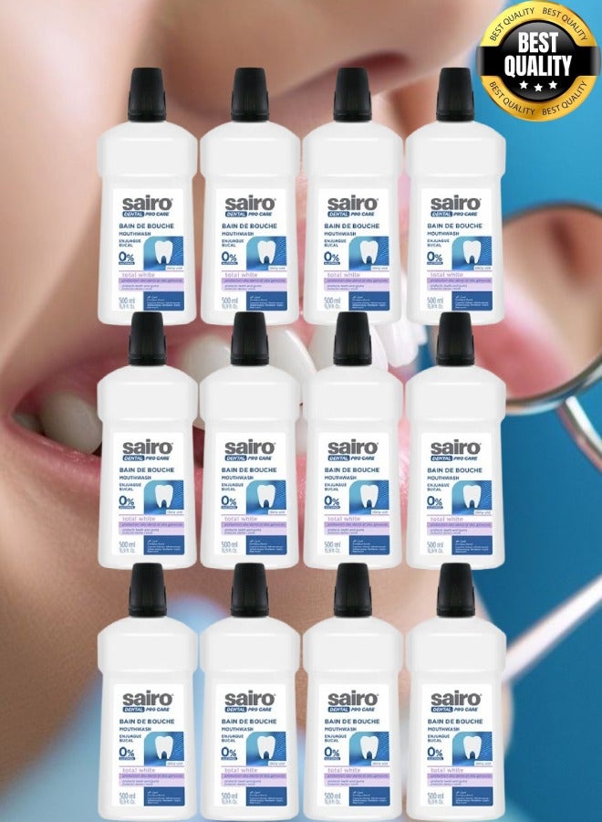 سايرو 12 قطع غسول فم من سايرو توتل وايت 500 مل - Image 1