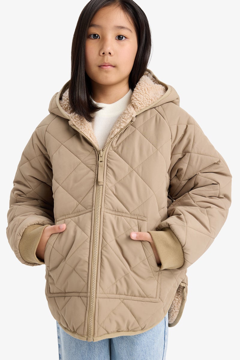 ديفاكتو جاكيت بناتي ذو وجهين بكابيشون - Image 1