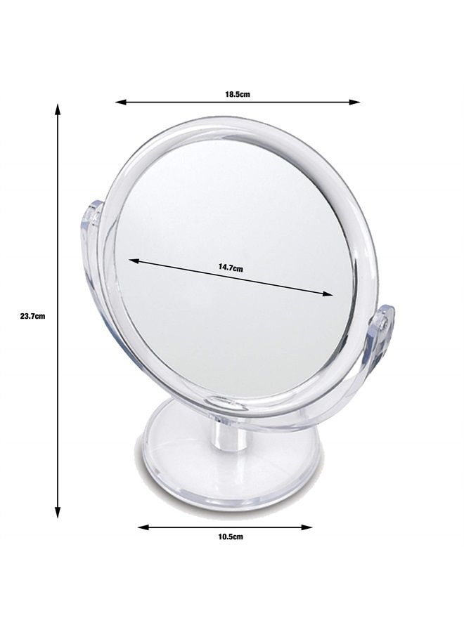 Danielle Double Sided 12x Magnfication Makeup Vanity Mirror with Ultra Vue Glass, Clear Acrylic