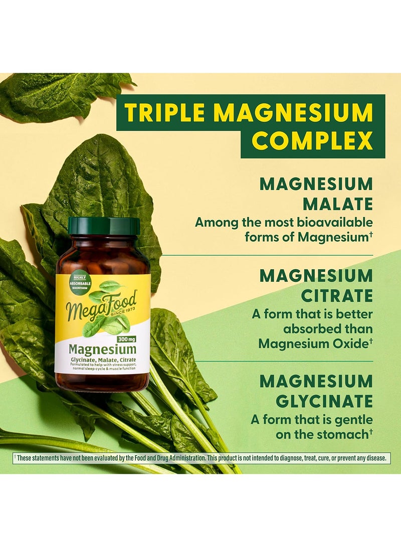 MegaFood Magnesium 300 mg - Highly Absorbable Blend of Glycinate, Nerve Health and Relaxation - 60 Capsules, 30 Servings  - Image 4
