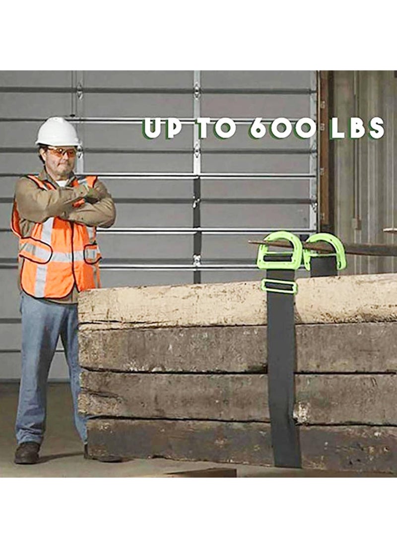 عام حزام رفع متحرك قابل للتعديل، حزام ناقل محمول، مناسب لصناديق الأثاث، المراتب، مواد البناء، الأشياء الضخمة والضخمة، حمل فردي أو مزدوج (قطعتين) - Image 4