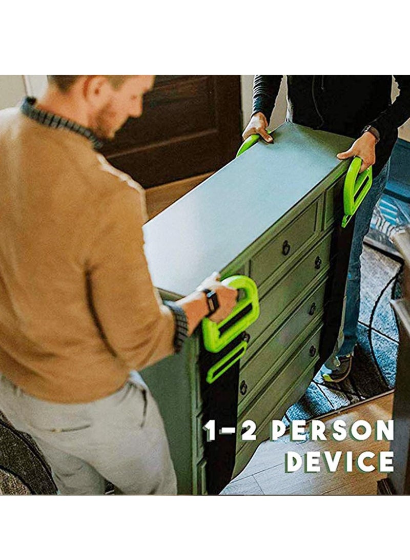 عام حزام رفع متحرك قابل للتعديل، حزام ناقل محمول، مناسب لصناديق الأثاث، المراتب، مواد البناء، الأشياء الضخمة والضخمة، حمل فردي أو مزدوج (قطعتين) - Image 5