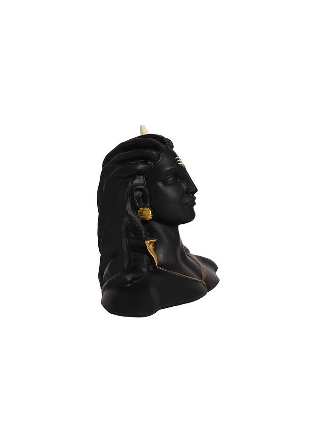 Karighar® Adiyogi Shiv ji Idol for Home Decor, Gift & Puja, Car Dashboard Statue (Black Color 4.5 Inch) (Multicolor),, Fiber - Image 4