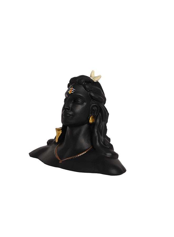 Karighar® Adiyogi Shiv ji Idol for Home Decor, Gift & Puja, Car Dashboard Statue (Black Color 4.5 Inch) (Multicolor),, Fiber - Image 3