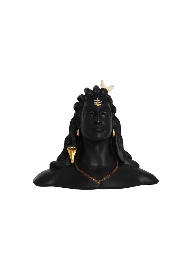 Karighar® Adiyogi Shiv ji Idol for Home Decor, Gift & Puja, Car Dashboard Statue (Black Color 4.5 Inch) (Multicolor),, Fiber - Image 1