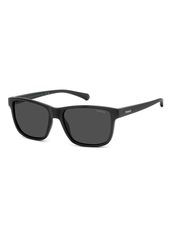 POLAROID KIDS PLD 8067/S Sunglasses Black Rectangular - Image 1