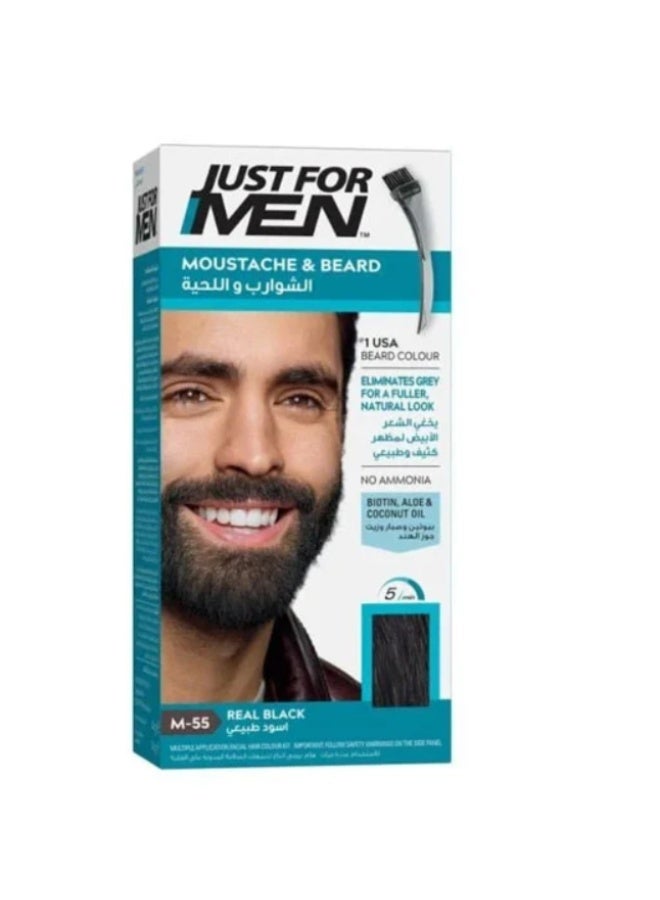 Just For Men Mustache & Beard Dye - Real  Black M-55 - Image 1