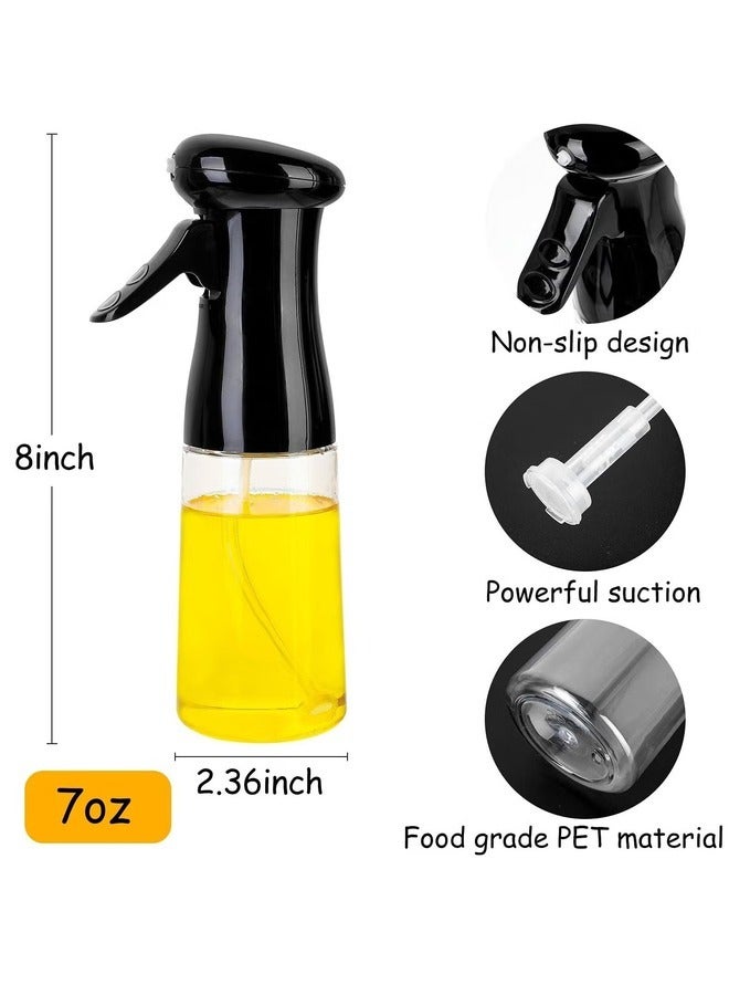 Olive Oil Sprayer - Oil Dispenser - Glass Bottle with Two Nozzles - Kitchen Cooking Tools for Air Fryer, BBQ, Salad, Baking , Black/ White - Image 3