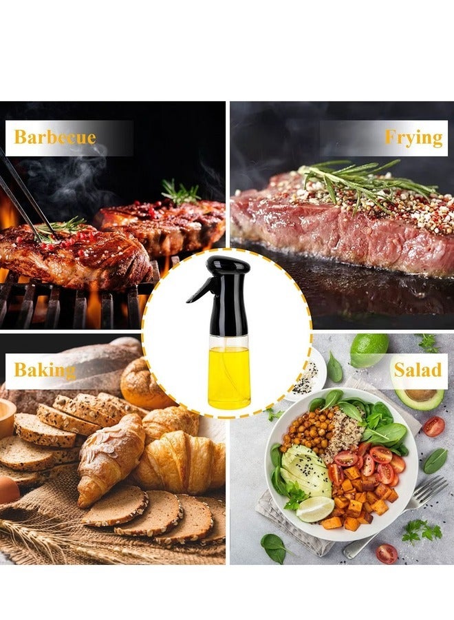 Olive Oil Sprayer - Oil Dispenser - Glass Bottle with Two Nozzles - Kitchen Cooking Tools for Air Fryer, BBQ, Salad, Baking , Black/ White - Image 5