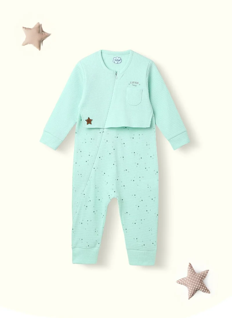 Nautinati Infants’ AOP Cotton Bodysuit | Zipped Bodysuit for 0-2 Years