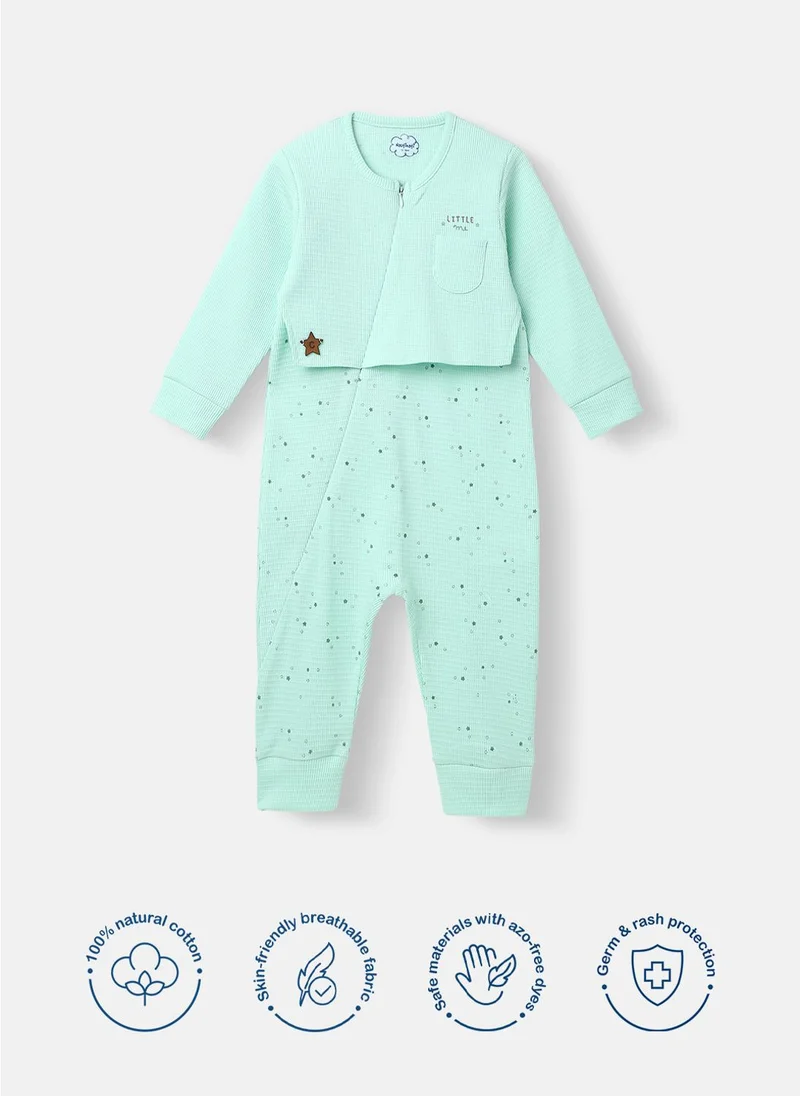 Nautinati Infants’ AOP Cotton Bodysuit | Zipped Bodysuit for 0-2 Years