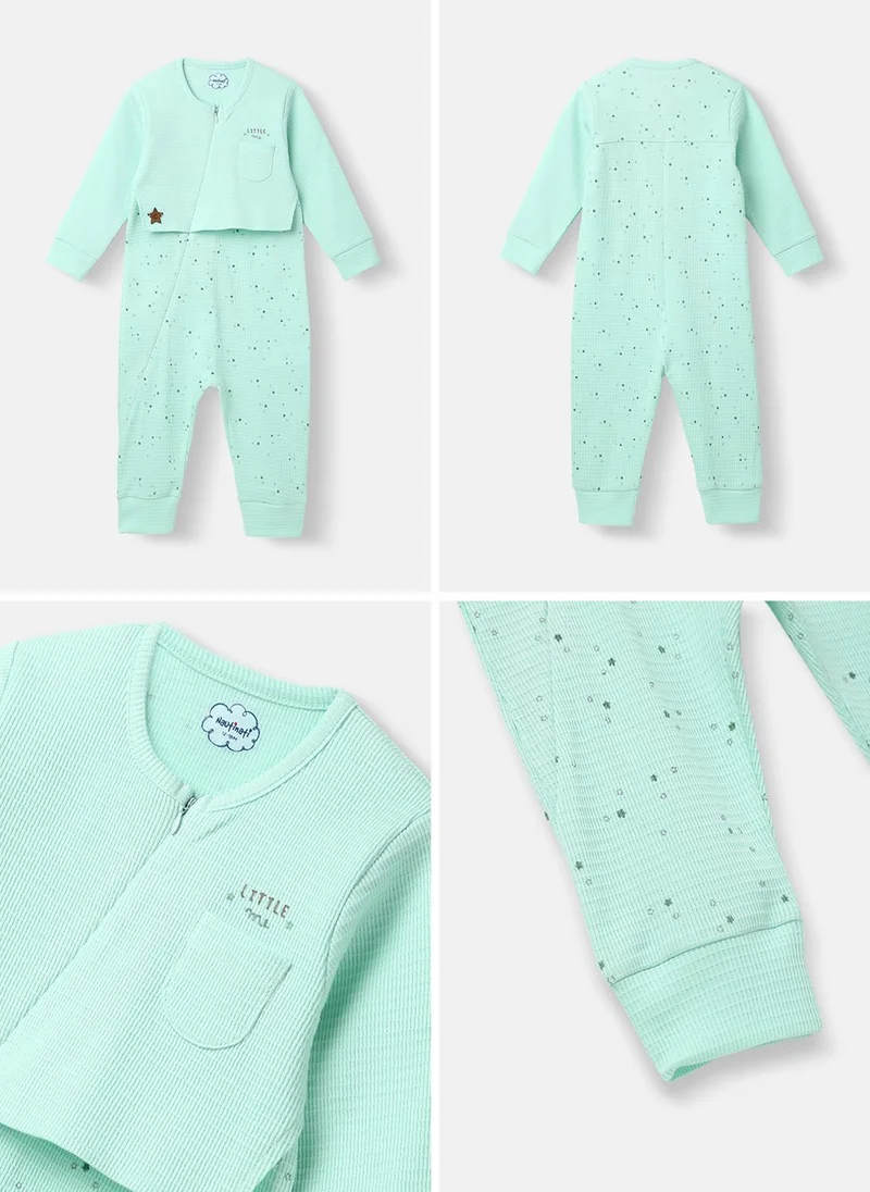 Nautinati Infants’ AOP Cotton Bodysuit | Zipped Bodysuit for 0-2 Years