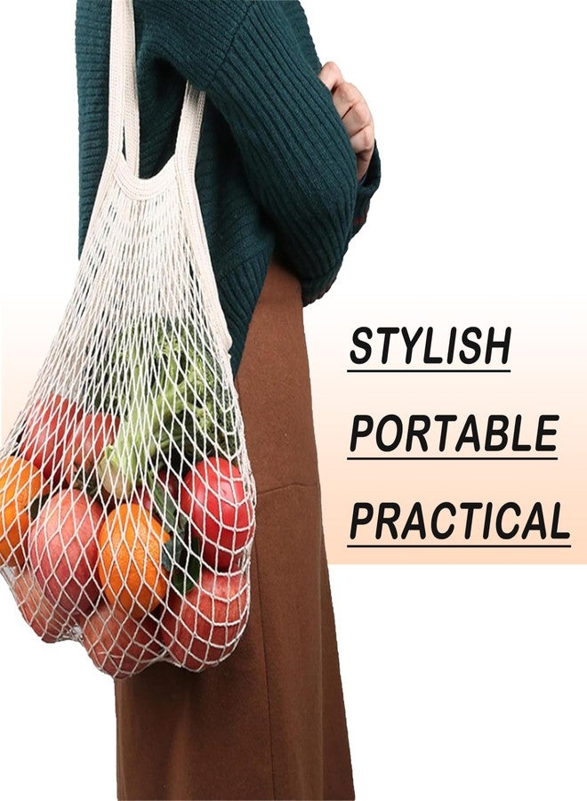 ZHQZZPH 2 Pack Reusable Produce Bags | Mesh Net Washable Long Cotton String Handles for Fruits & Vegetables - Eco-Friendly Breathable Grocery Storage Solution - Image 4