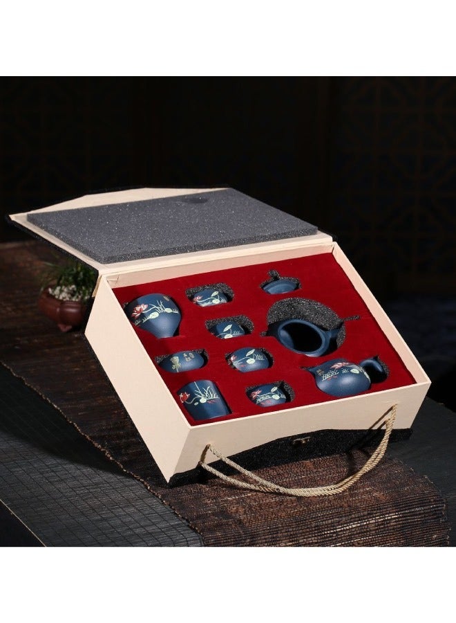 Lesha Yixing  Zisha Teapot Handmade Zisha Teapot Kungfu Tea Gift Set - Image 2