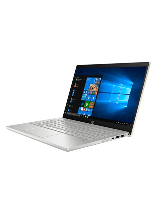 HP لابتوب بافيليون 14-ce1002ne بشاشةٍ مقاس 14 بوصة ومعالج كور i5/ ذاكرة رام سعة 8 جيجابايت/ محرك أقراص صلبة سعة 1 تيرابايت/ بطاقة رسومات إنفيديا جيفورس MX150، مع لوحة مفاتيح  باللغتين الإنجليزية/العربية ذهبي - Image 3